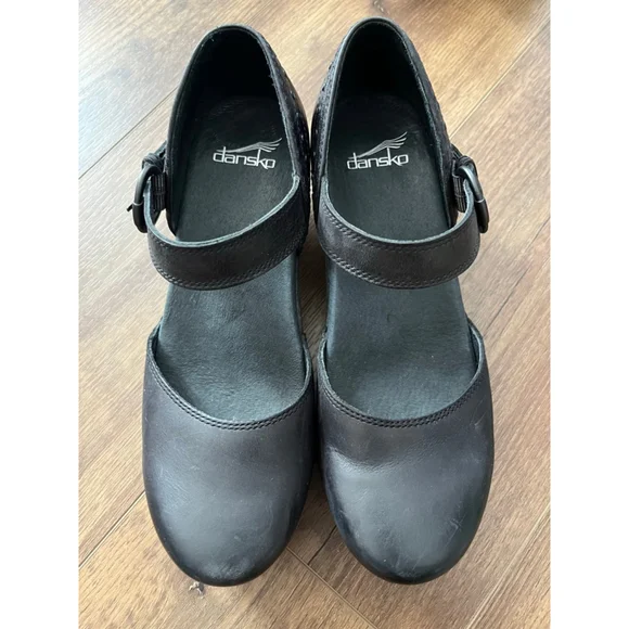 Dansko Makenna leather Mary Jane heeled clog size 39 - Picture 3 of 13